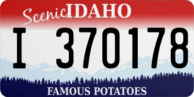 ID license plate I370178