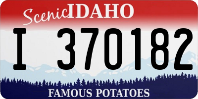 ID license plate I370182