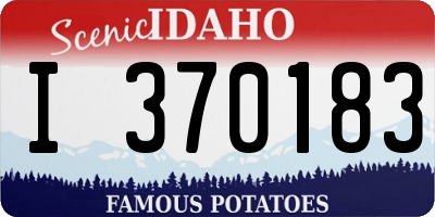 ID license plate I370183
