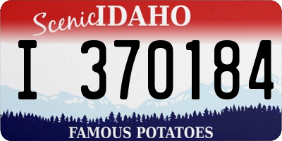 ID license plate I370184