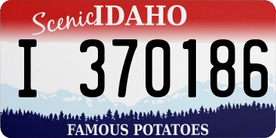 ID license plate I370186