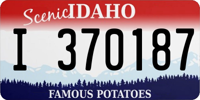 ID license plate I370187