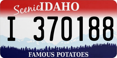 ID license plate I370188