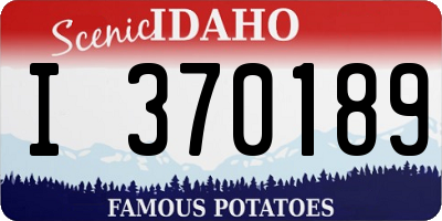 ID license plate I370189