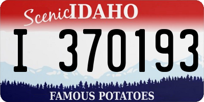 ID license plate I370193