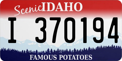 ID license plate I370194