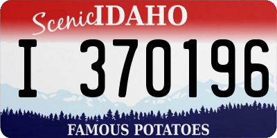 ID license plate I370196
