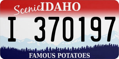 ID license plate I370197