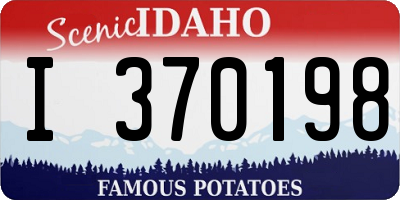 ID license plate I370198
