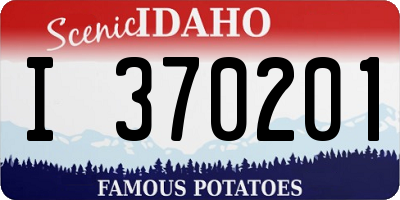 ID license plate I370201