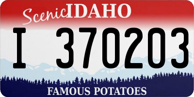 ID license plate I370203