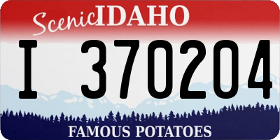 ID license plate I370204