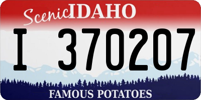 ID license plate I370207