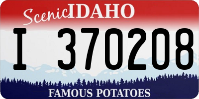 ID license plate I370208