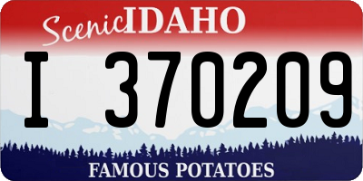 ID license plate I370209