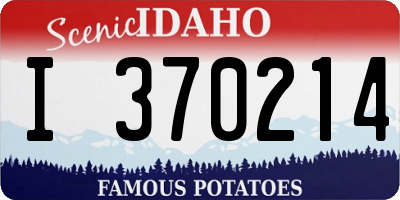 ID license plate I370214