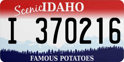 ID license plate I370216