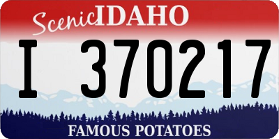 ID license plate I370217