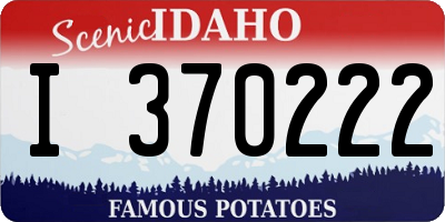 ID license plate I370222