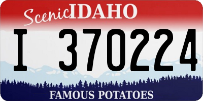 ID license plate I370224