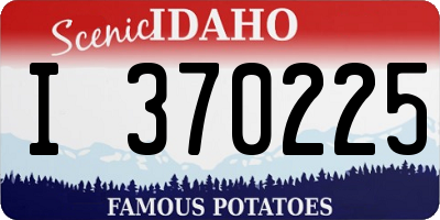 ID license plate I370225