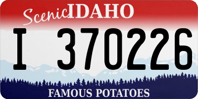 ID license plate I370226