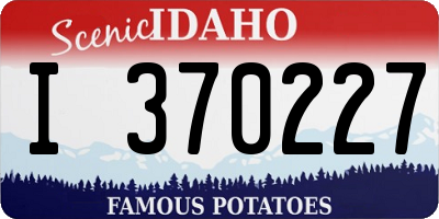 ID license plate I370227