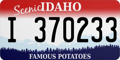 ID license plate I370233