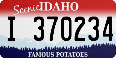 ID license plate I370234