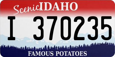 ID license plate I370235