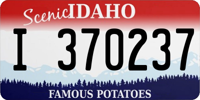 ID license plate I370237