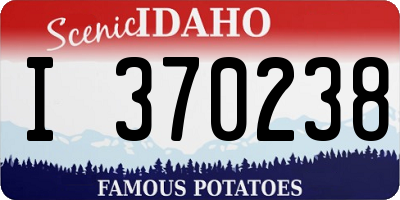ID license plate I370238