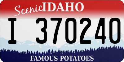ID license plate I370240