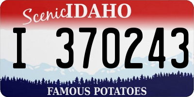 ID license plate I370243