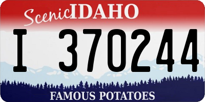 ID license plate I370244