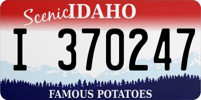 ID license plate I370247