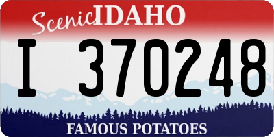 ID license plate I370248