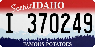 ID license plate I370249