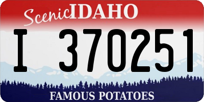 ID license plate I370251