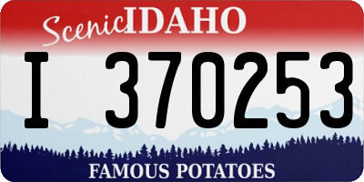 ID license plate I370253