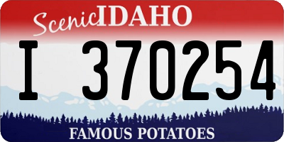 ID license plate I370254