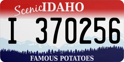 ID license plate I370256