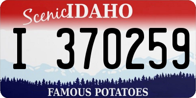 ID license plate I370259