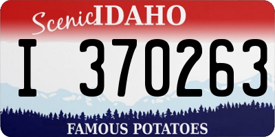 ID license plate I370263