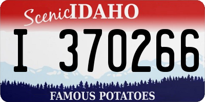 ID license plate I370266