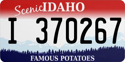 ID license plate I370267