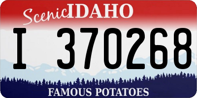 ID license plate I370268