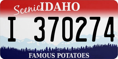 ID license plate I370274