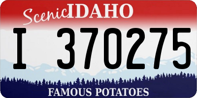 ID license plate I370275