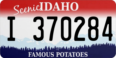ID license plate I370284
